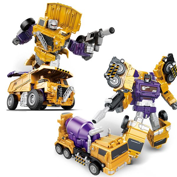 

transformation robot toy 6 in 1 engineering vehicle model educational assem266h