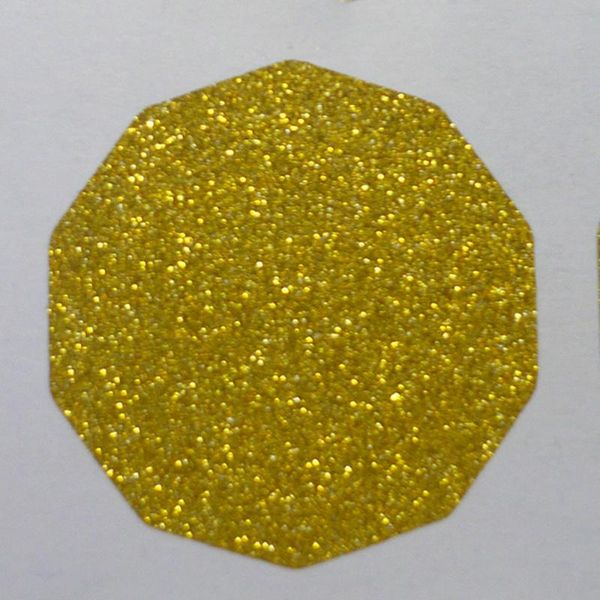 

decagon gold glitter sparkle sticker label envelope seals gift wrap