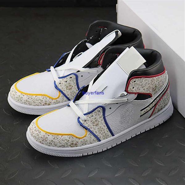 

jumpman 1smen women og mid basketball shoes luxury designer mens womens flowers/skulls/serpents casual trainers coacha01