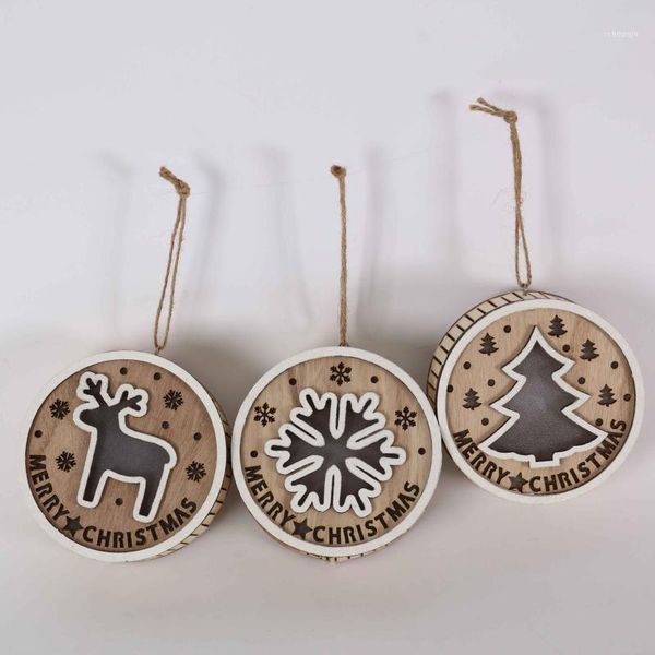 

christmas decorations wooden hanging decoration with led lights for home 3 of sorted1