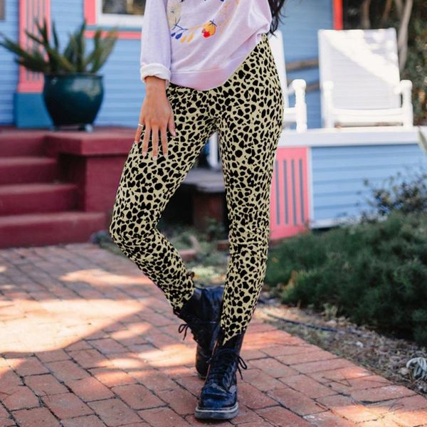 

high waist leggings fashion ladies leopard print slim fitness easy pants exercise quick-drying legging women's, Black