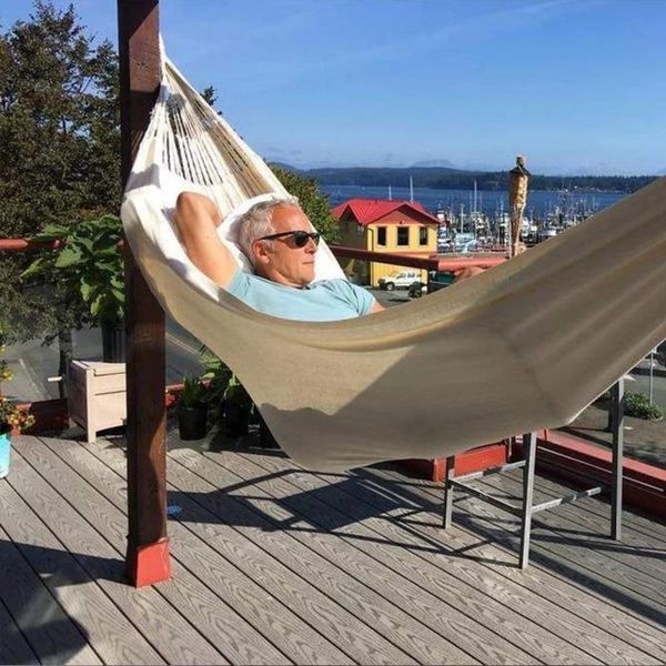 

double hammock rollover prevention camping canvas hanging swing for patio travel hiking garden outdoor furniture camp