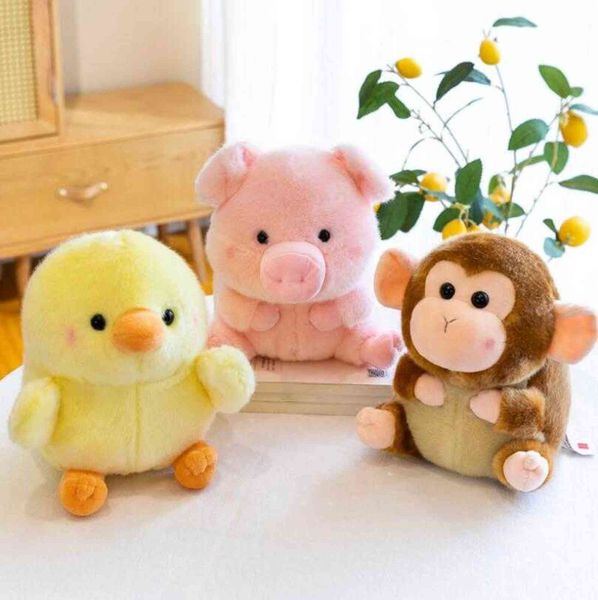 Top Şekil Hayvanlar Peluş Panda Tipkin Pig Penguen Penguen Peluş Bebek Sarı Ördek Oyuncak Çocuklar Yumuşak Oyuncaklar Doğum Günü Hediyesi Mevcut