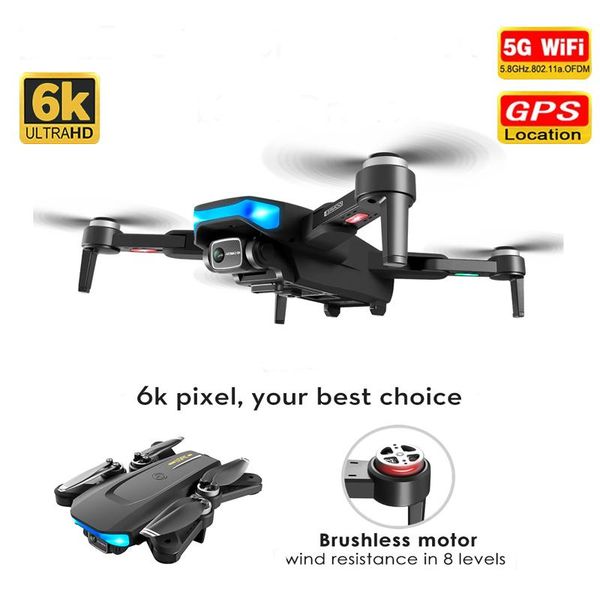 

drones ls 38 drone 5g wifi 6k hd camera professional aerial pography brushless motor rc collapsible quadcopter toy