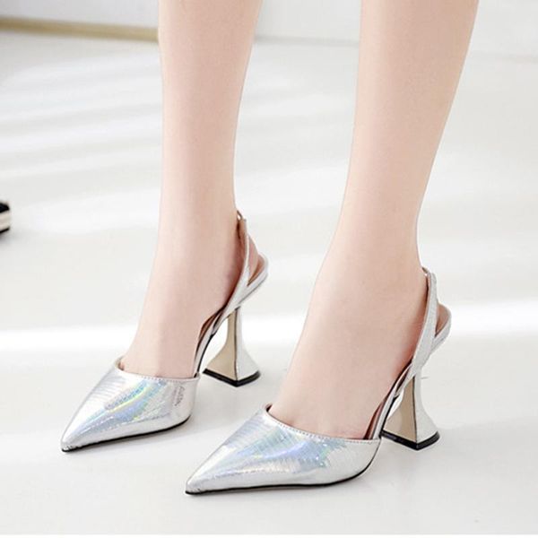 

fashion pure color breathable pointed toe sandals light slippers women shoes womens summer comfort chaussure femme#g20, Black