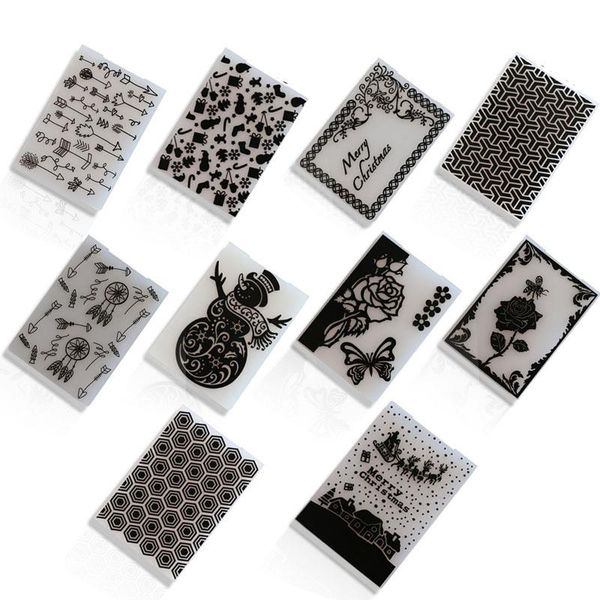 

craft tools plastic template card christmas making paper wedding po diy scrapbook embossing folder fondant decor mould