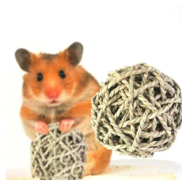 

small animal supplies 10cm 1pieces rattan grass hand-woven pet toy hamster natural ball bird chewing grind toys birdcage decor