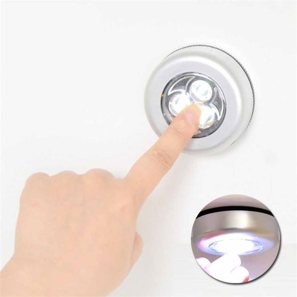

1pc led night light new touch energy saving lamp self-adhesive wireless battery-powered wardrobe bedroom kitchen household goods
