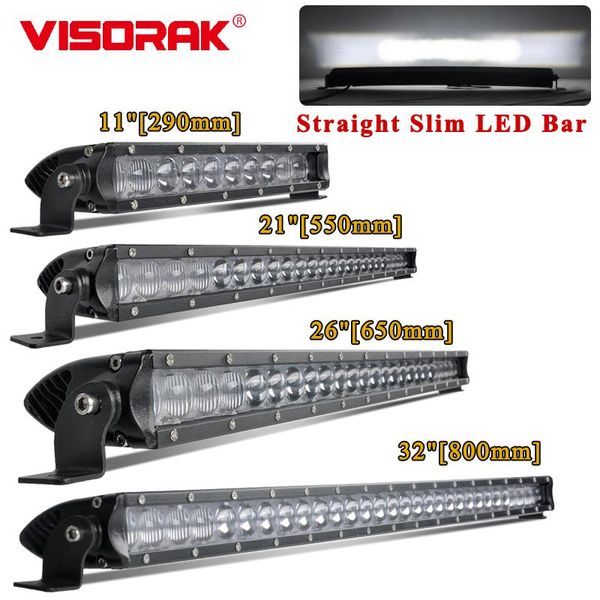 

working light visorak 11 21 25 32inch offroad straight slim led bar truck for auto car 4x4 4wd atv suv tractor niva lada 12v 24v