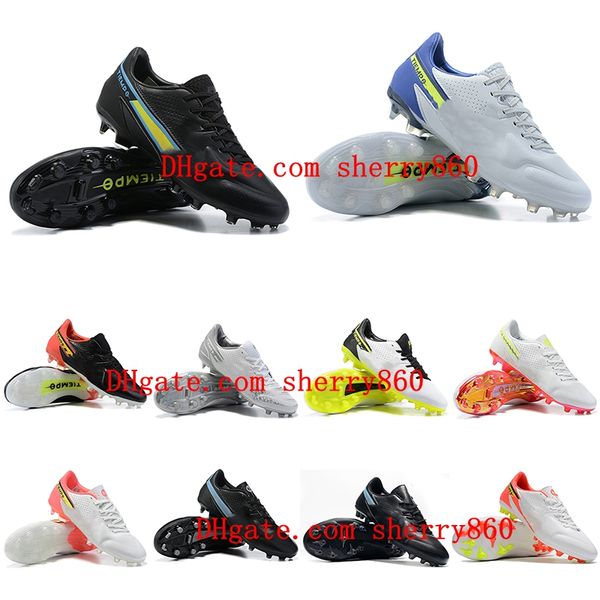 

2021 soccer shoes tiempo legend 9 elite fg academy ag mens cleats football boots scarpe da calcio, White;red