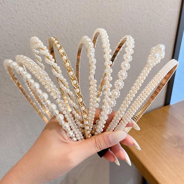 

hairband hair accessories pearl fine fairy headband korean hairpin1