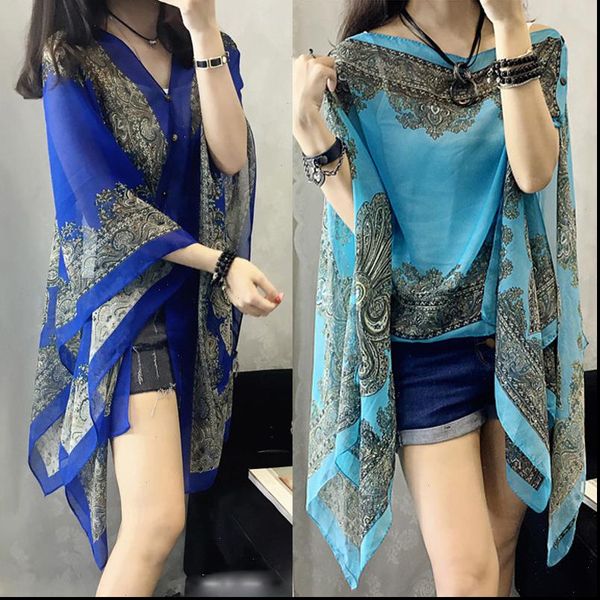 

woman fashion womens shirts beach dress blouses sun protection cardigan summer holiday women long plus size, White