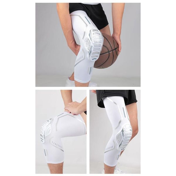 

breathable sports football basketball knee pads honeycomb brace leg sleeve calf compression protection elbow &, Black;gray