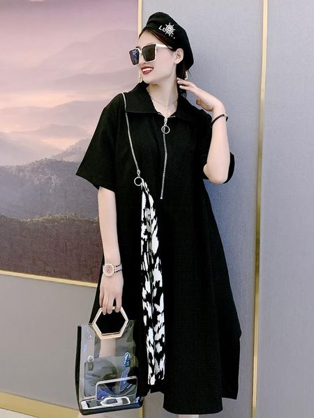 

[ewq] casual fashion style zipper lapel stitching loose black windbreaker long section jacket women summer 2021 16w1420 women's trench, Tan;black