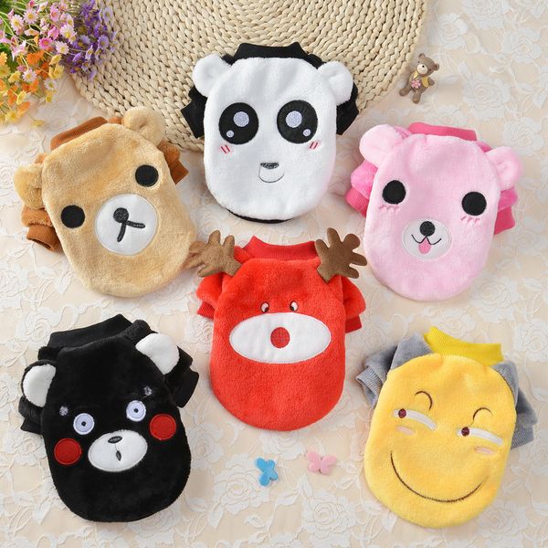 

pet cloth winter warm flannel sweater lovely cat corky dog autumn teddy bear