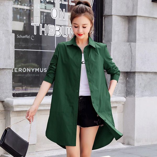 

women's wool & blends windbreaker women spring and autumn mid-length korean version nice thin coat ladies q1, Black