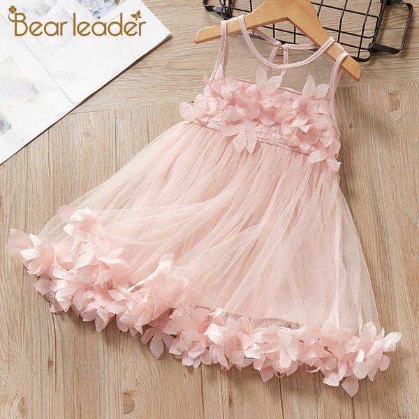 Bear Leader Girls Princess Dress Summer Kid Fancy Party Dresses Sweet Floral Elegante Costume Abbigliamento per bambini Vestidos 2 6Y 210708