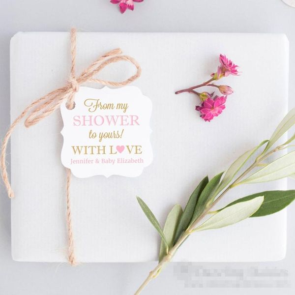 

greeting cards custom any text from my shower to yours favor tags personalize name date baby baptism soap chritening gift lables