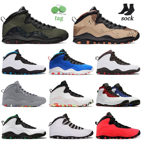 

aaaa quality jumpman 10 10s basketball shoes woodland camo desert tinker chicago cool grey ember glow westbrook gs fusion red sports mens hi
