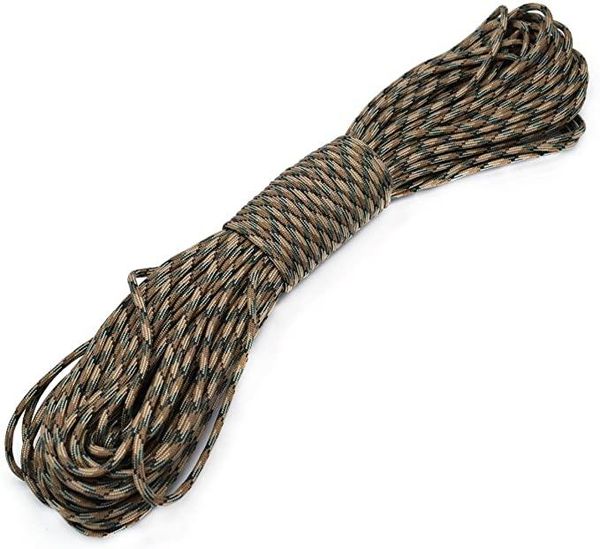 

100meter 4mm camouflage paracorde 550 cuerda paracaidas parachute cord lanyard rope climbing camping survival equipment kit outdoor gadgets