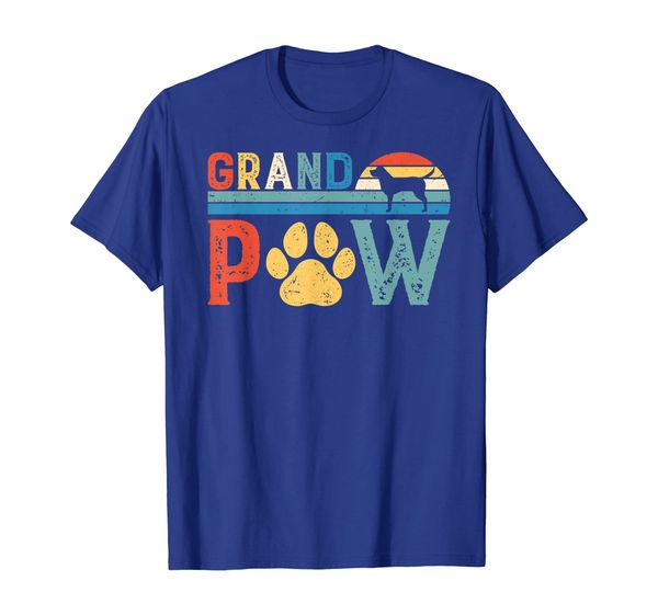 

funny grand paw tshirt dog lover retro father's day gifts, White;black
