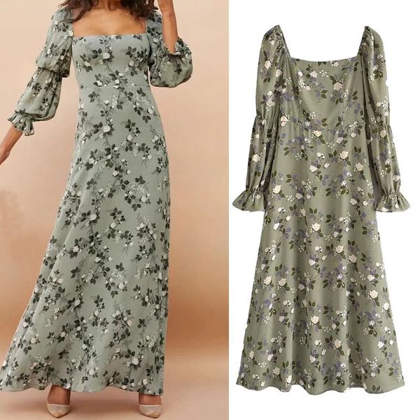 

summer style women's european and american retro printed short-sleeved dress mid-length high-waisted slim fit casual dresses, Black;gray