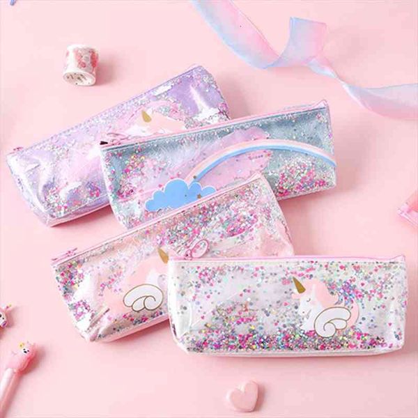 

cartoon animal pencil cases cosmetic bag school supplies stationery case box for girl pencilcase women makeup brush pouch