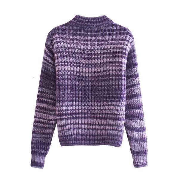 

women's sweaters autumn women purple striped knitting turtleneck sweater vintage pullover knitwear long sleeve base jumper c dm8y, White;black