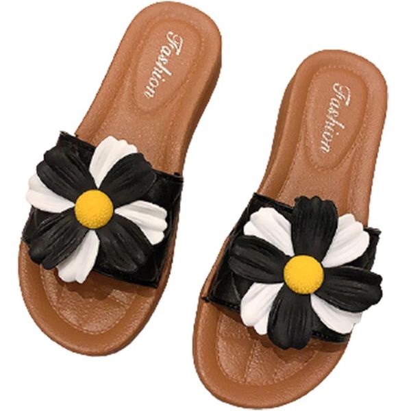 

beach slippers flip flops outdoor sandals female lady women shoes cute, Black
