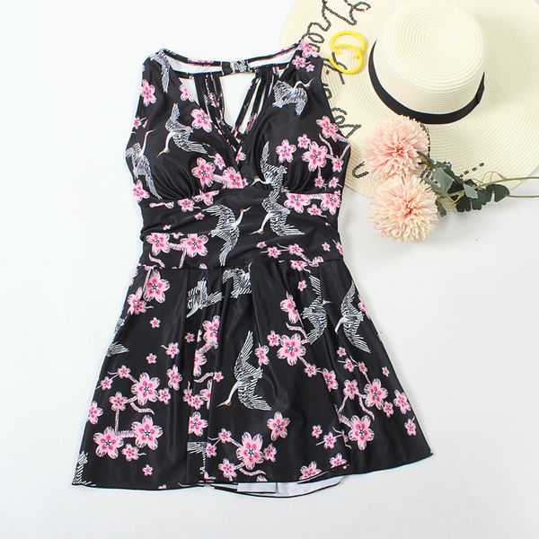 

piece 2021 one women's printed multi color swimsuit, White;black