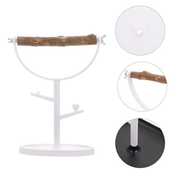 

frames 1pc bird perch parrot training stand grinding chewing wood rod with base