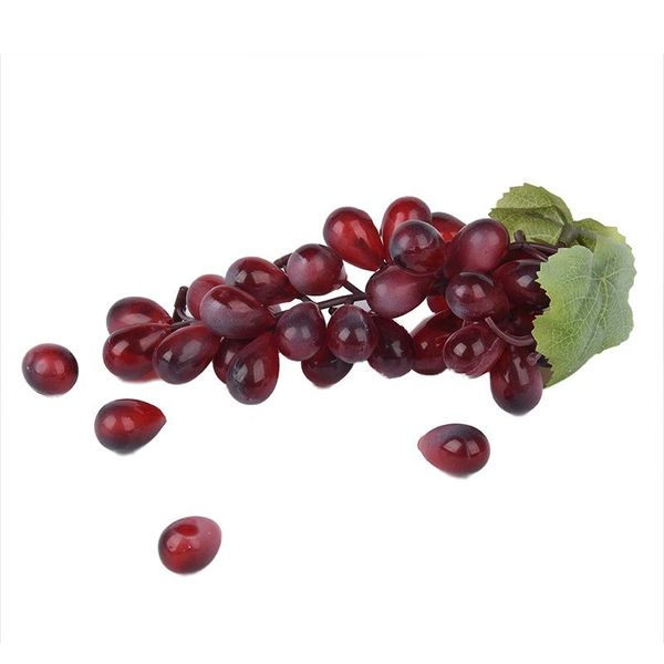 

decorative flowers & wreaths purple soft plastic artificial grapes cluster fruit decor desk table decoration