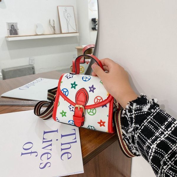 

80% off outlet store summer new children's single shoulder bag wide belt girls' messenger bag mini small accessories factory onlin, Black;red