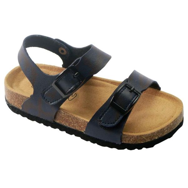 

sandals 2021 summer boys' cork flat bottomed non slip beach shoes, Black