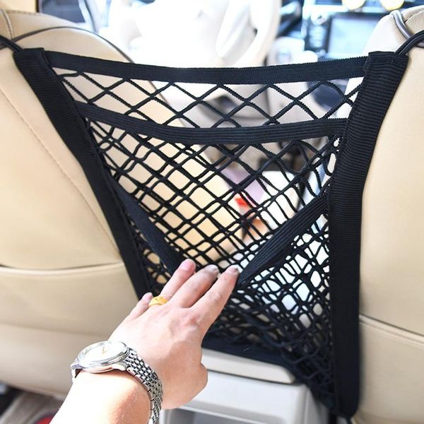 

storage bags seat mesh pockets block between chairs armrest box car stuff holder organiser bag net