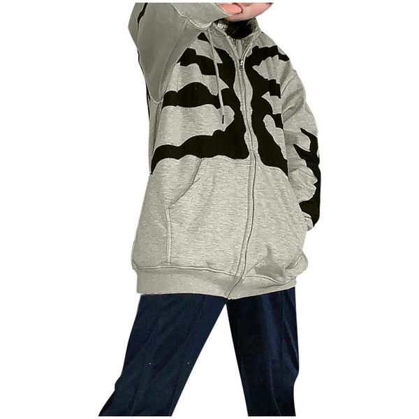 

women's jackets 2021 gothic plus size hoodies women clothes fashion vintage ins irregular print long sleeve dress sweatshirt for teens, Black;brown