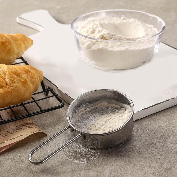

1pcs flour sieve powder mesh cake baking tools pastry for cakes decorating colander strainer bakeware &