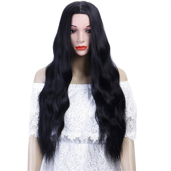 

long with chemical fiber curly hair, Black