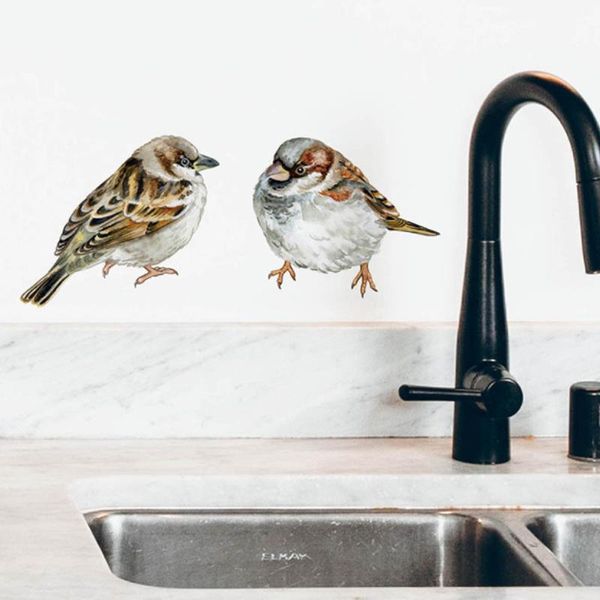 

wall stickers hand painted birds forbedroom fridge tile cabinet animals decor pvc decals for home