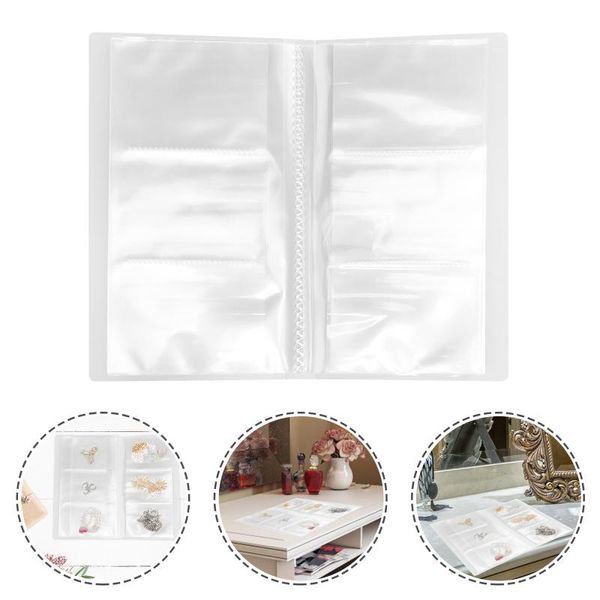 

jewelry pouches, bags storage bag transparent 84 grids earring holder, Pink;blue