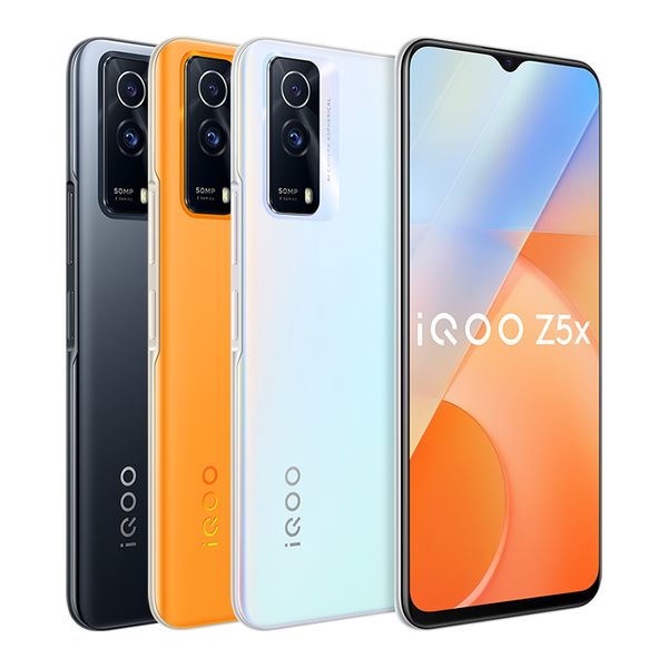 Original Vivo IQOO Z5X 5G Telefone Celular 8GB 128GB 256GB Rom Octa Core MTK 900 Android 6.58 polegadas LCD Full Screen 50MP AR 5000mAh Wake Face Fingerprint SmartPrint