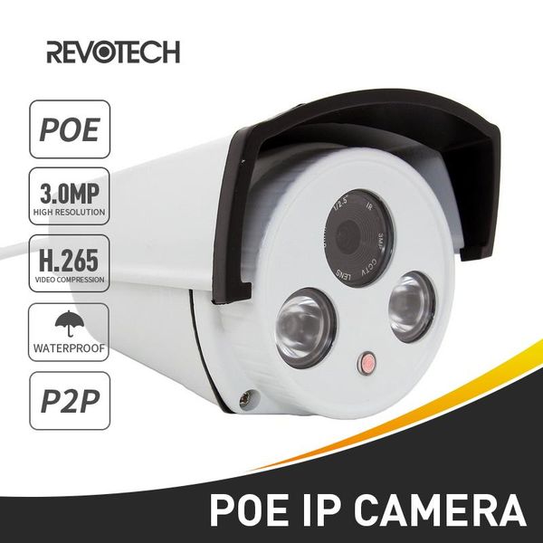 

cameras poe waterproof hd 3mp 2 array ir led outdoor ip camera 1296p / 1080p security onvif video surveillance system cctv cam