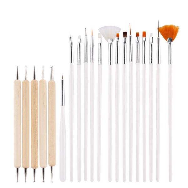 

nail art kits 20 sets of nails and treatment brush manicure tool set