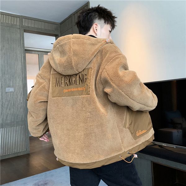 

Korean men's coat, thick cotton jacket, casual wear, autumn and winter, new in 2021, Black