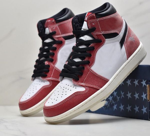 

trophy room high 1s jumpman shoes mens womens varsity red 1 chicago basketball shoe sports trainers designer sneakers, Black