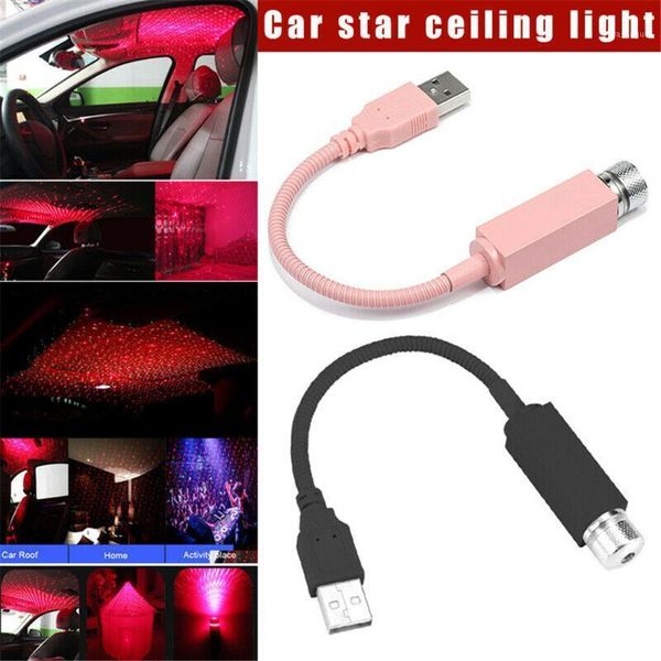 Borse portaoggetti Auto USB Star Plafoniera Luci da tetto Notte Atmosfera romantica Atmosfera ambientale interna universale