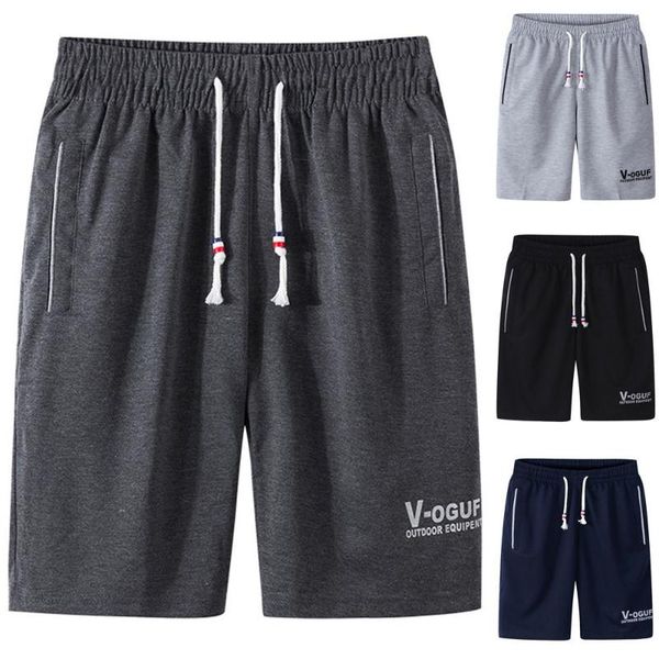 

men's shorts men comfy soft lace up mid length comfortable waistband letter print loose trouser leg slanted pocket, White;black