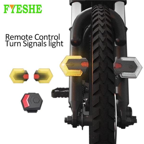 

bike trun signals led light smart wireless remote control front and rear scooter cycling safety warning lights