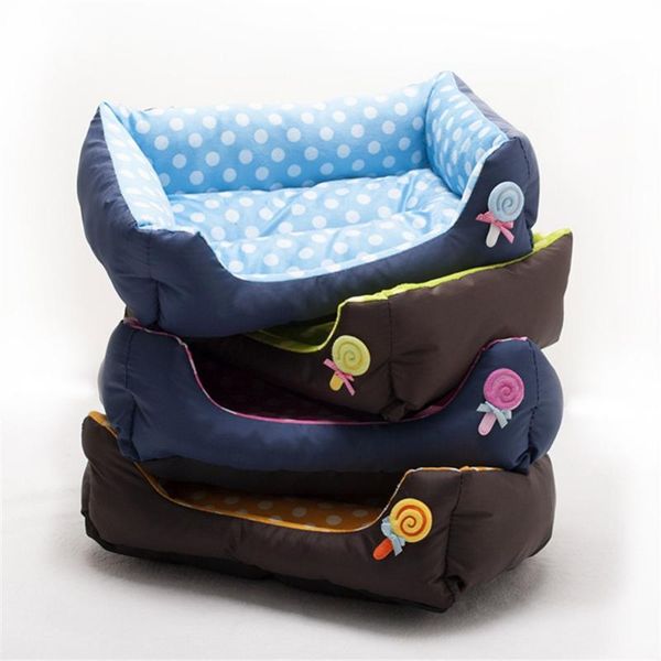 

colors soft coral fleece dog beds winter warm pet heated mat small puppy kennel house for cats sleeping bag nest cave bed kennels & pens