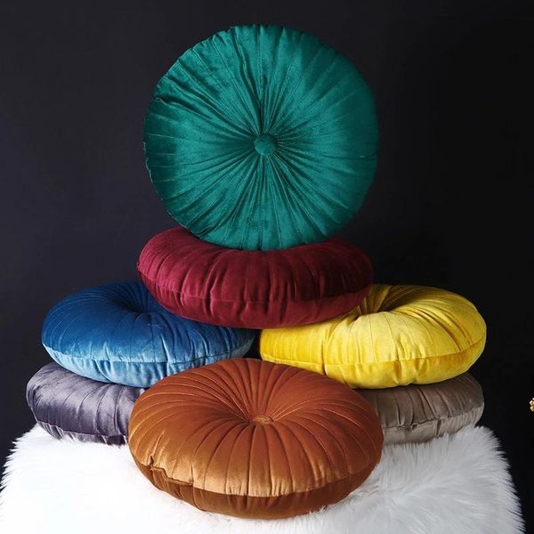 

cushion/decorative pillow velvet round cushion pumpkin futon chair for sofa orthopedic hugs christmas upholstery home decor